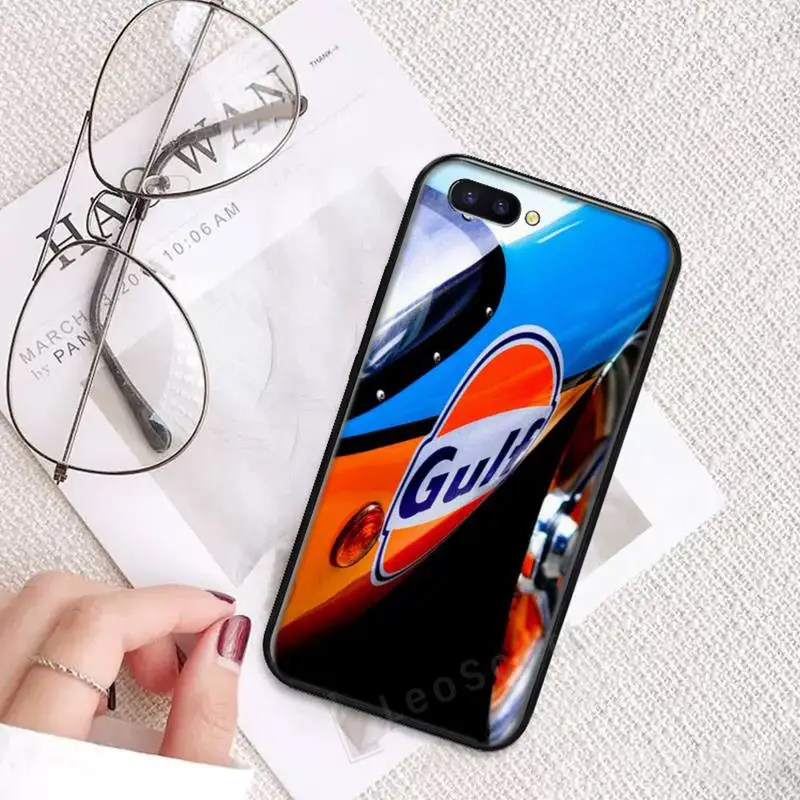 

Gulf swept the car circle orange and blue paint Phone Case For OPPO R9 R11 R15 R17 RENO Realme S PLUS Normal 2z 3 5 C2 pro
