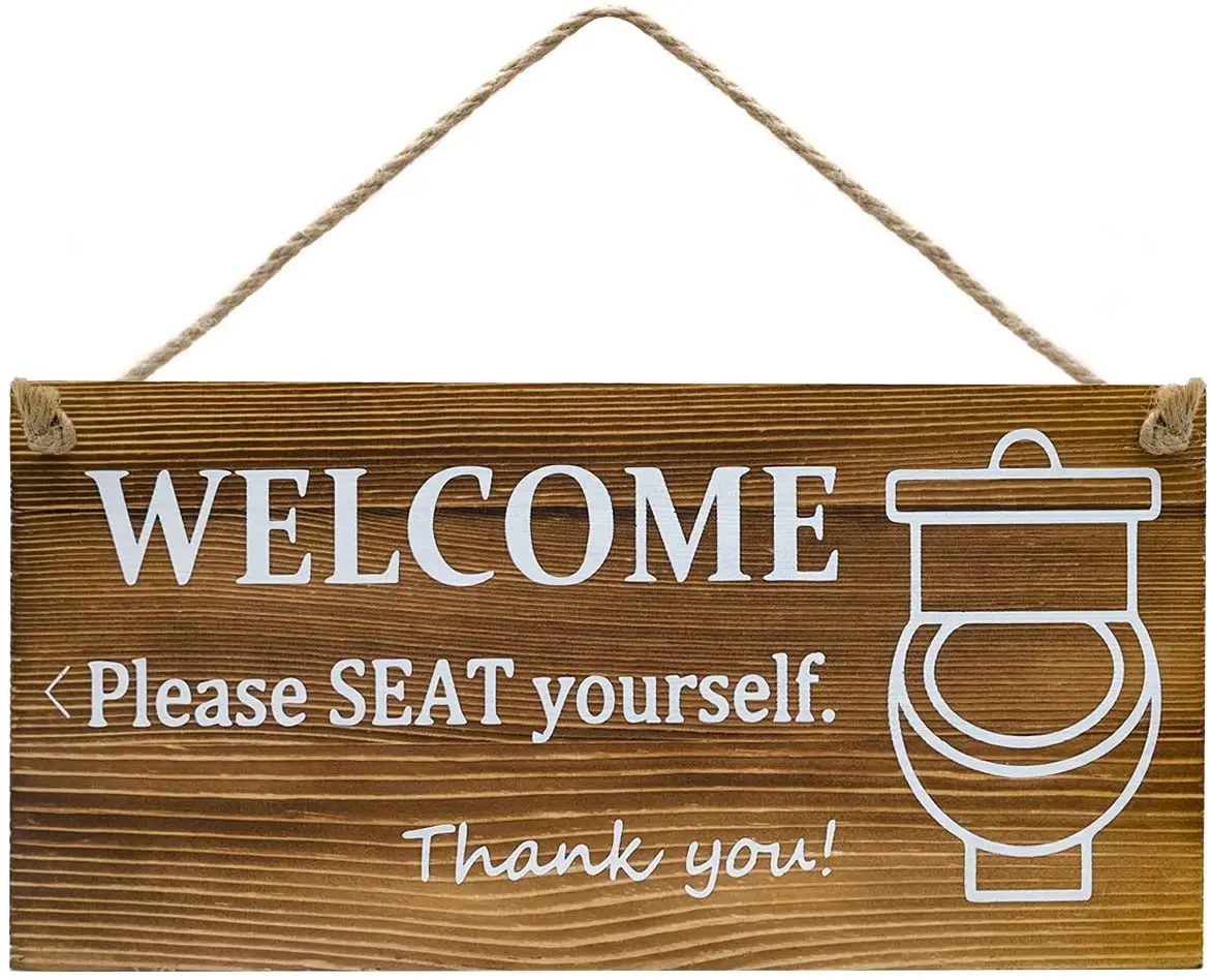 

Деревянная настенная висячая табличка WBYJ в ванной комнате