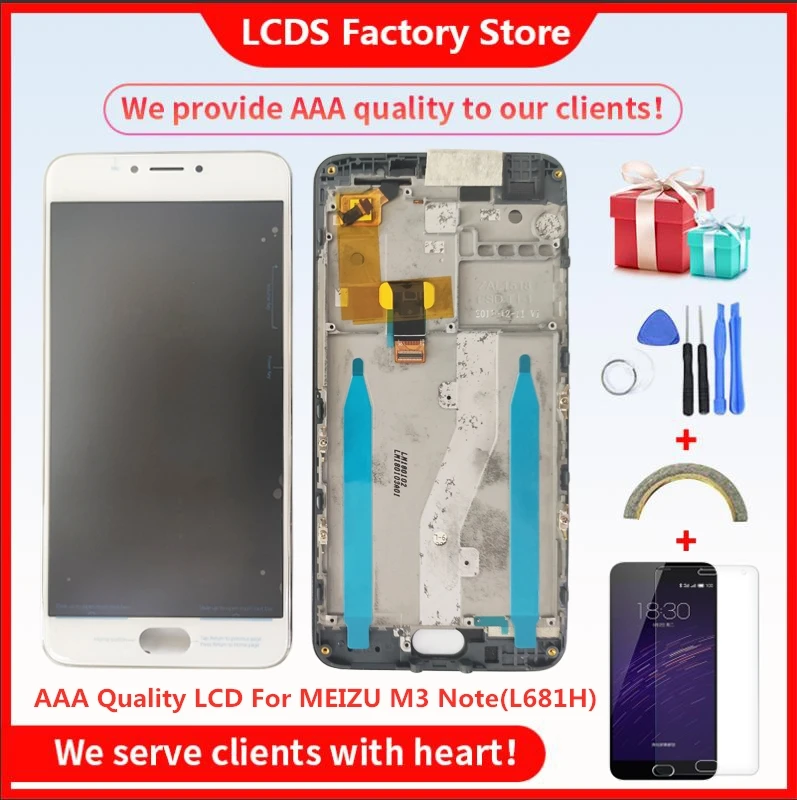 5 &quotAAA качественный ЖК дисплей для MEIZU M3 Note LCD с рамкой L681H сенсорный экран