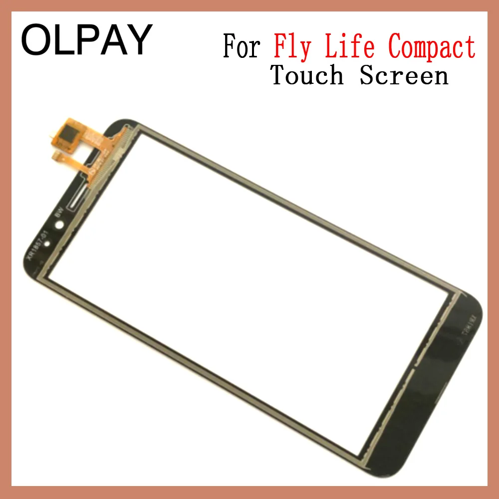 OLPAY 4,9" мобильный сенсорный экран сенсор для Fly Life компактный сенсорный экран дигитайзер Передняя стеклянная панель Бесплатный клей+ салфетки