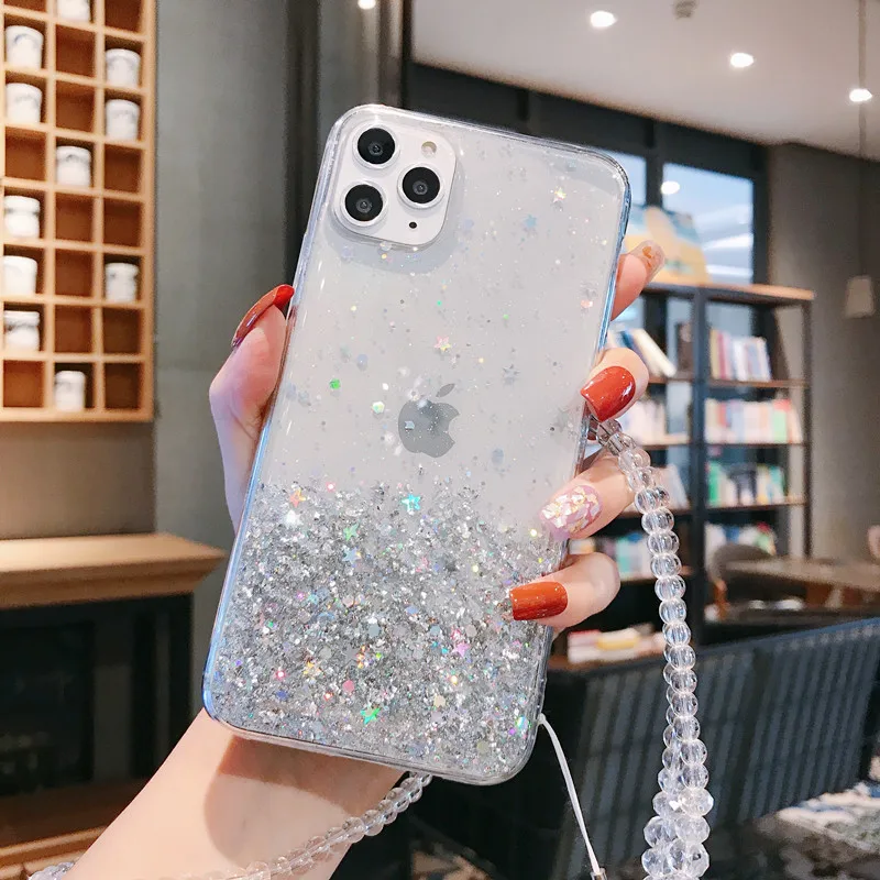 Для iPhone 11 чехол Блестящий Звездное небо цвет для Pro Max 7 8 8Plus Xs XR телефонные чехлы