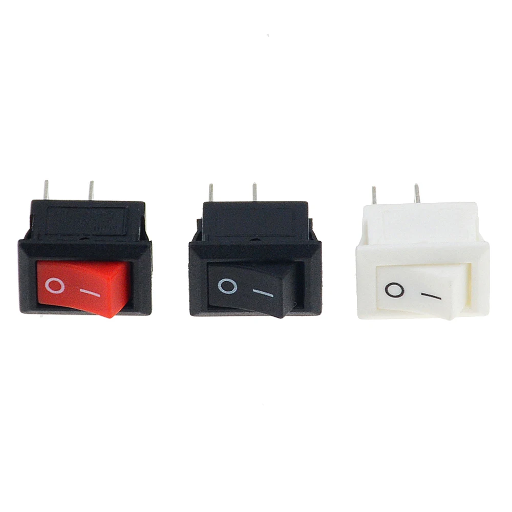 Кнопочный переключатель 10x15 мм SPST 2Pin 3A 250V KCD11 10 шт. кнопочный * 15 черный красный и