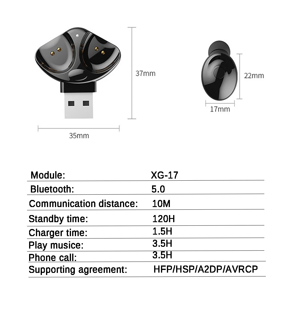 XG-17 TWS Bluetooth гарнитура мини беспроводные наушники спортивные стерео наушники с микрофоном для iPhone samsung IOS Android