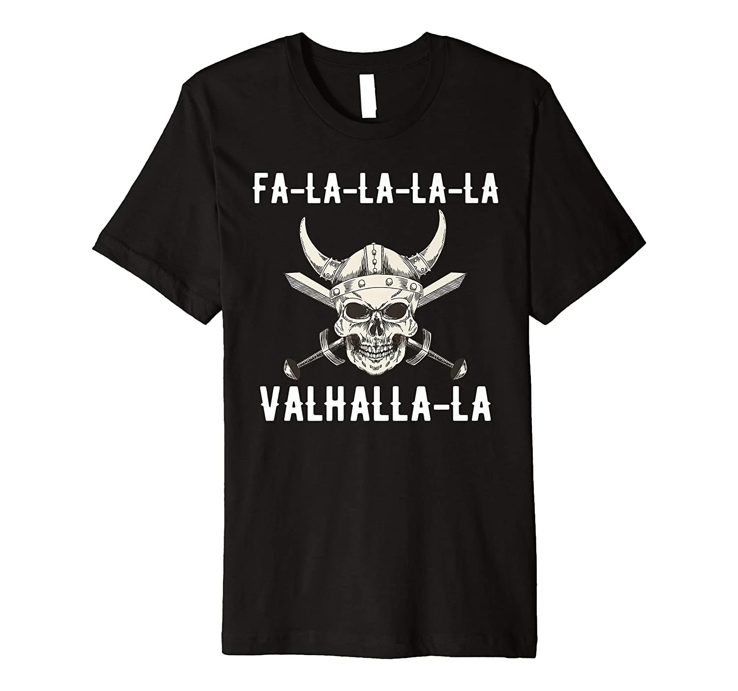 Высококачественная Рождественская футболка Fa-La-Valhalla-La Viking |