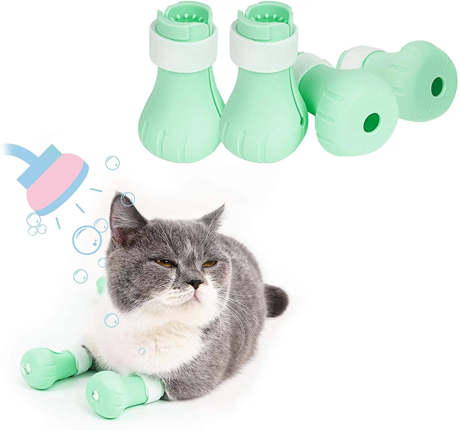 

Anti-Scratch Cat Shoes Boots Cat Mittens for Paw Protector Kitten Paw Covers for Shaving Injecting Taking Medicine Pet Supplies