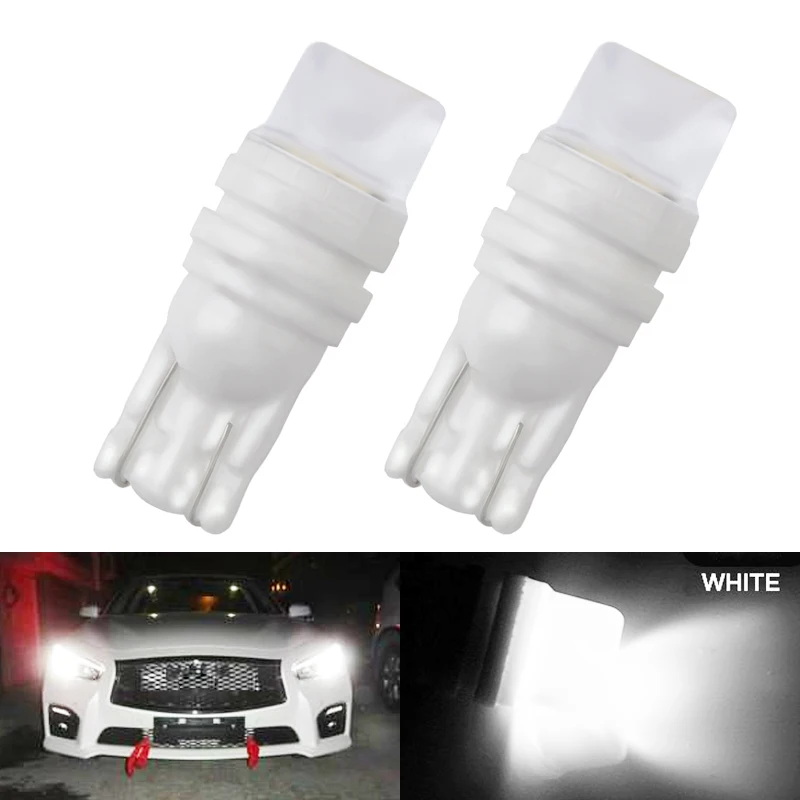 Керамические водонепроницаемые светодиодные 3d лампы T10 W5W для номерных знаков с