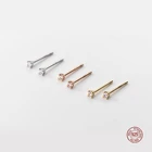 Женские серьги-гвоздики из серебра 925 пробы, с кристаллами