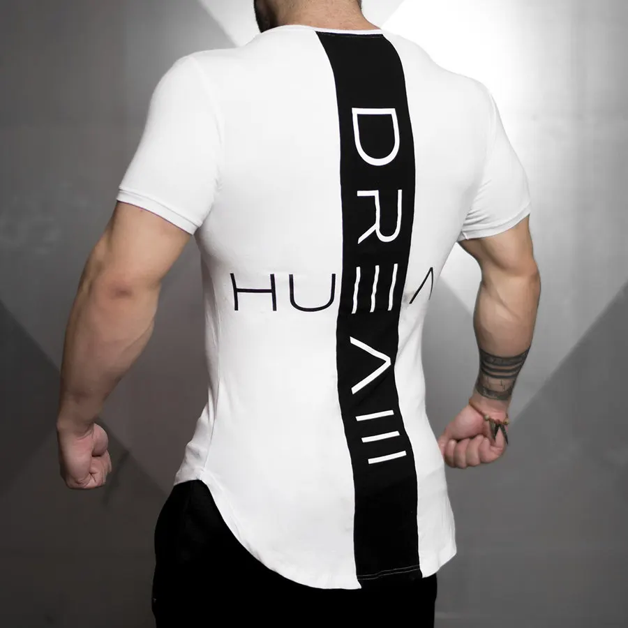 

2020 New Male Printed Tee Tops Men Gyms Fitness Bodybuilding Workout t shirt Skinny T-shirt Summer Fashion Casual Brand Clothing