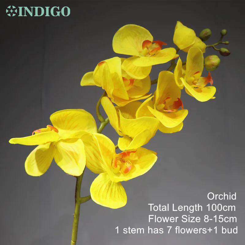 Оптовая продажа 100 шт. большой размер Орхидея Фаленопсис на ощупь искусственный