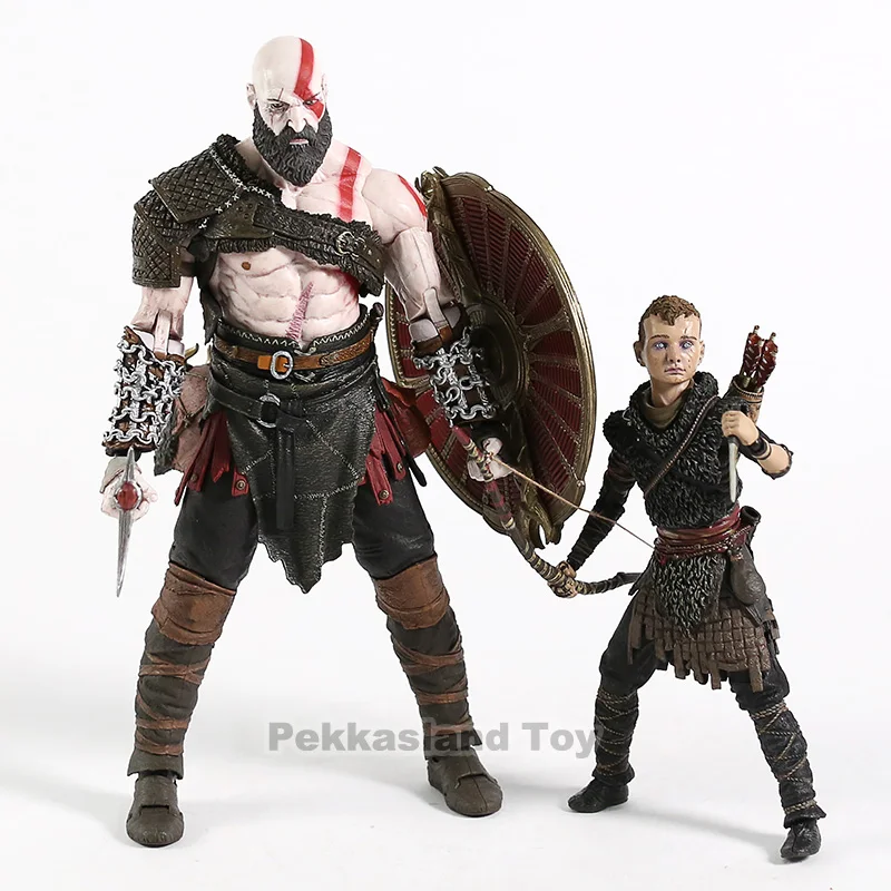 Фигурка бога войны игрушка Kratos &amp Atreus Ultimate KO's NECA Axe Shield Son Loki Набор фигурок из ПВХ