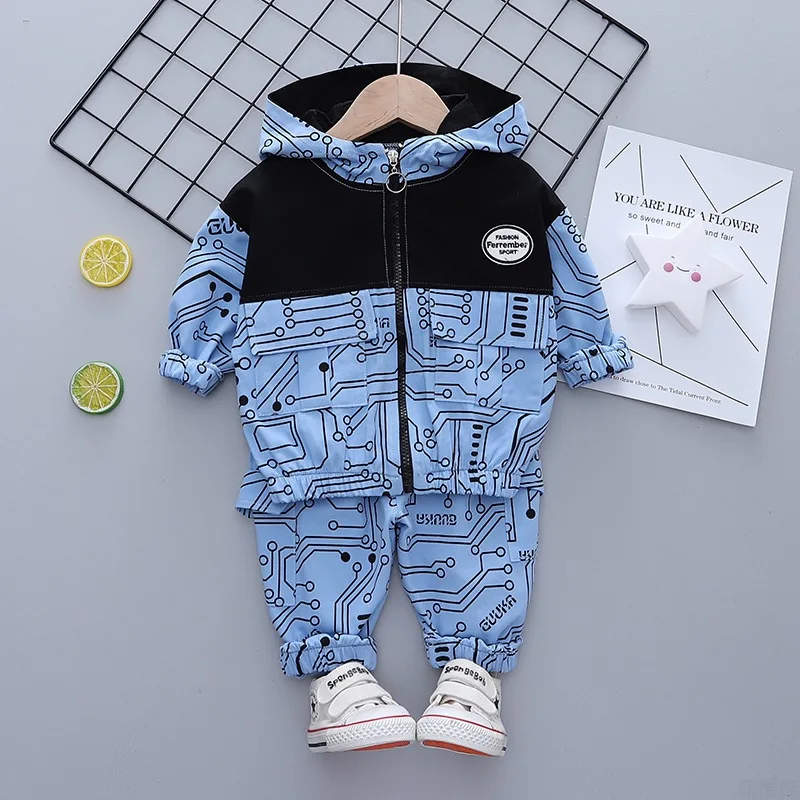 

Boys Clothes Sets Spting Autumn Children Casual Hoodies Pants 2pcs Tracksuits For Baby 1 To 4 Years Toddler Sports Suits Outfits