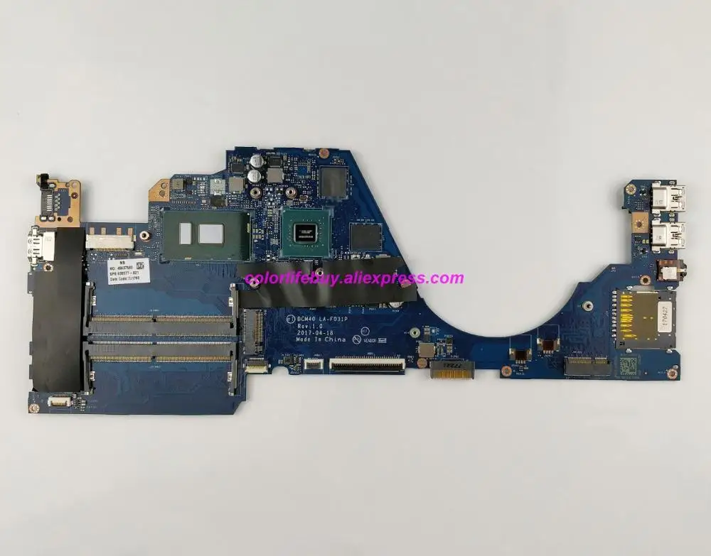 

Genuine 930577-001 930577-601 DCM40 LA-F031P w 940MX/2GB GPU i5-7200U CPU Motherboard for HP Laptop 14-bf Series Notebook PC