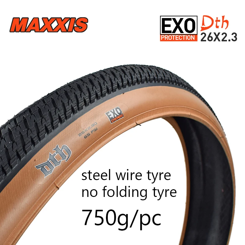 Фото Велосипедные шины MAXXIS 26 26 26*2,3 BMX, уличный велосипед 26er, шины с фиксированной передачей, триальные триаллеры, сверхлегкие DTH FGfs с желтым краем №2