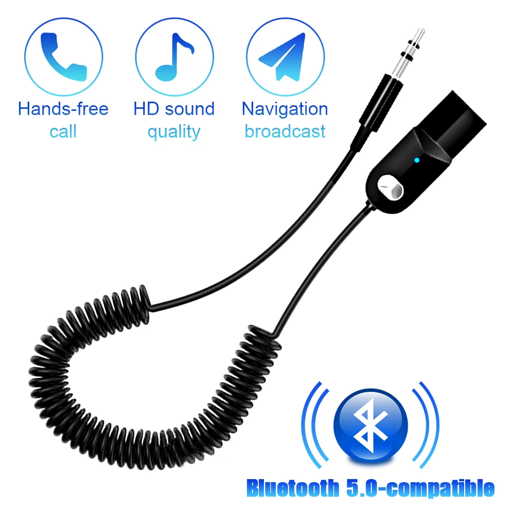 

Bluetooth Receiver Car USB Bluetooth 5.0 Transmitter Receiver Stereo Audio Adapter AUX 3.5mm Jack MP3 Music Dongle Adapter