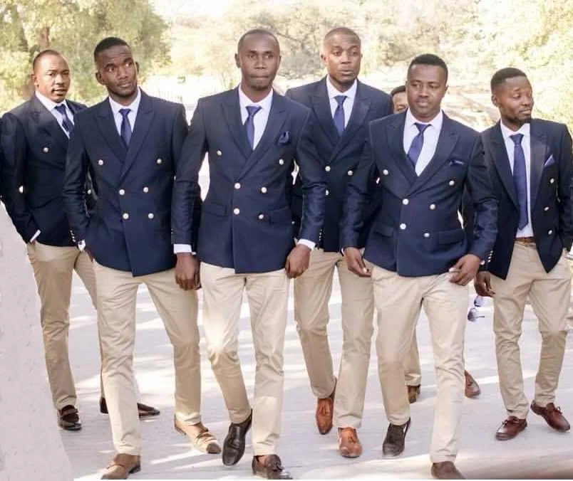 Новый стиль Костюмы для свадьбы Тощий Жених Свадебный костюм шафера вечерние