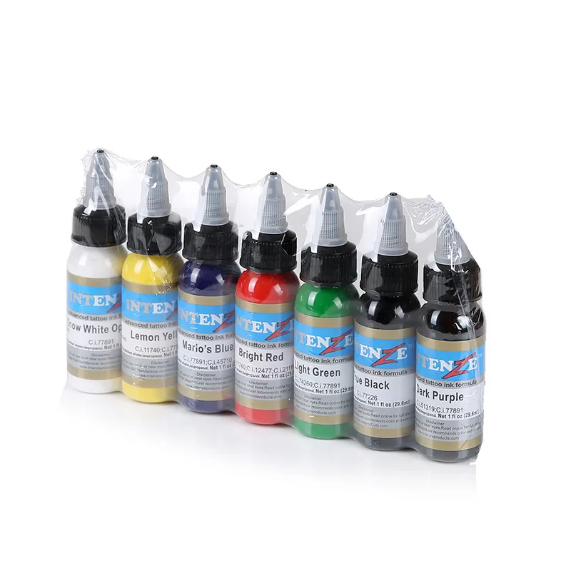 Топ оригинальный Перманентный тату цвет 30 мл 7 цветов Набор краска чернила