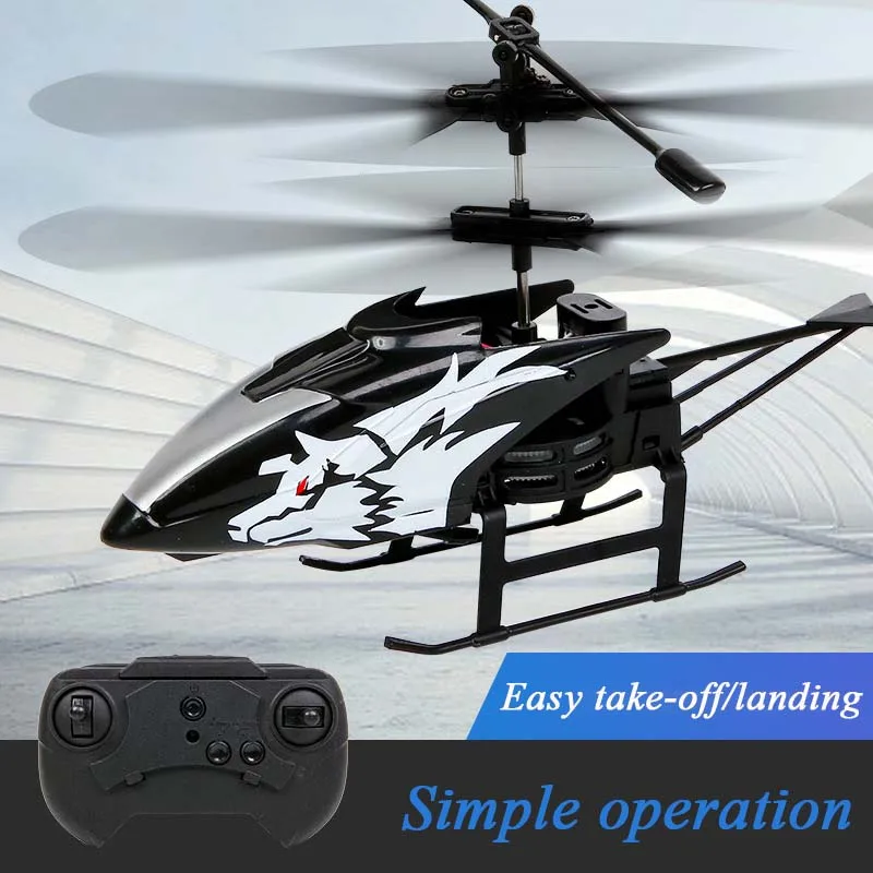 

6 Styles Wireless Remote Control Alloy Aircraft Helicopter Toy Anti-collision 2 Channels With Box Gifts For Children And Adults