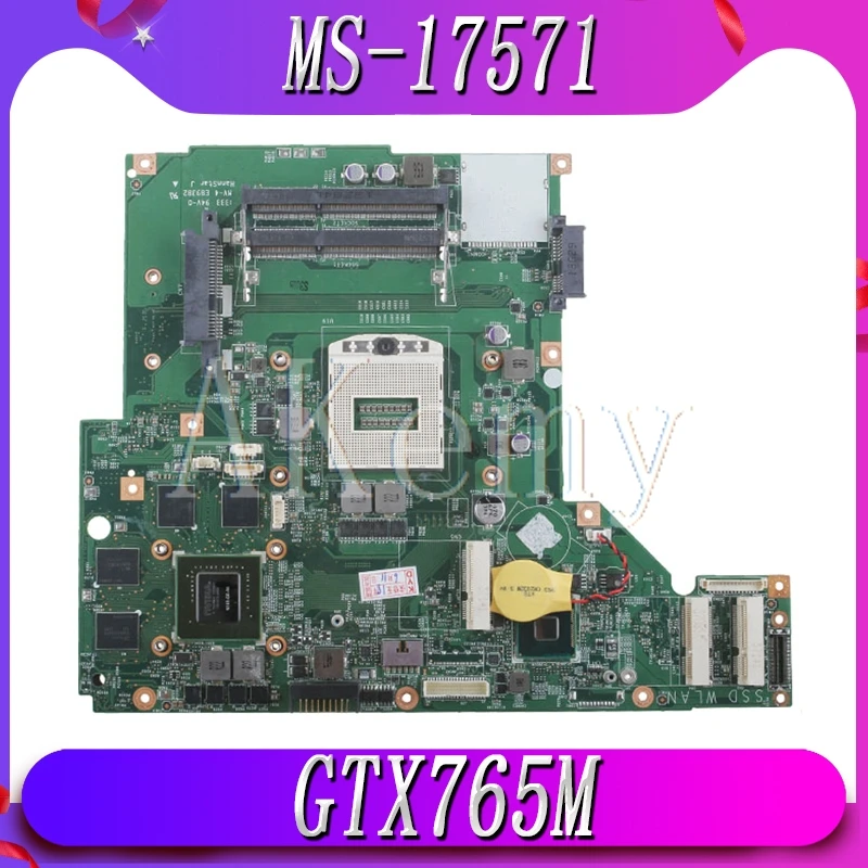 

Высокое качество для материнской платы ноутбука MSI GE70 MS-17571 VER: 1,1 SR17E HM86 PGA947 N14E-GT-A2 100% полностью протестировано Бесплатная доставка