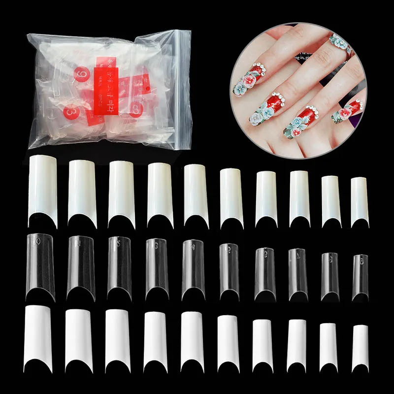 

500pcs White Nail Art Tips Plastic French Artificial Nail Tips CIN6 899