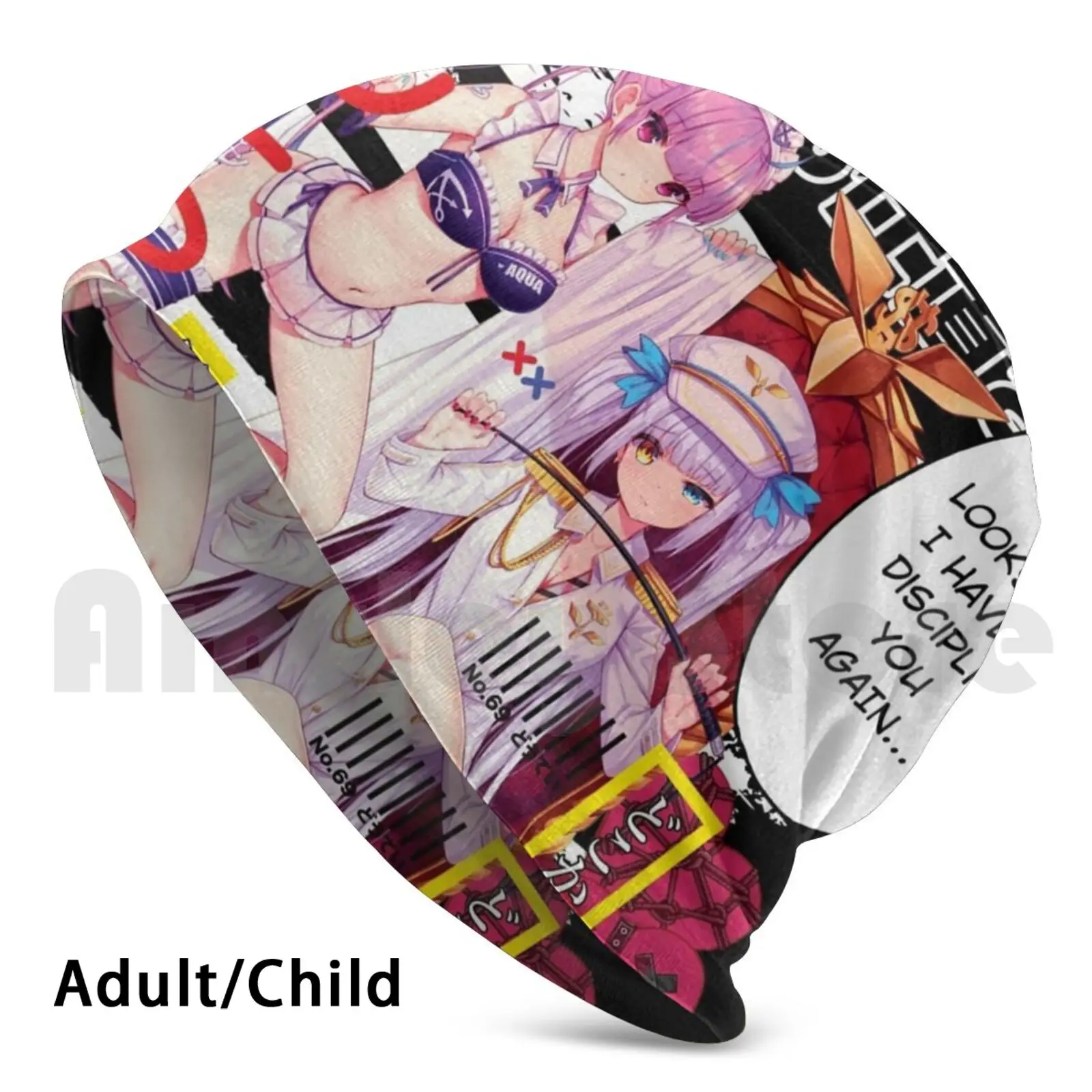 

Шапочка с углублением времени для занятий спортом, шапочка с принтом «сделай сам», Подушка Аниме Манга вайфу, кавайный Vtuber Hololive Minato Aqua Mea Kagura ...