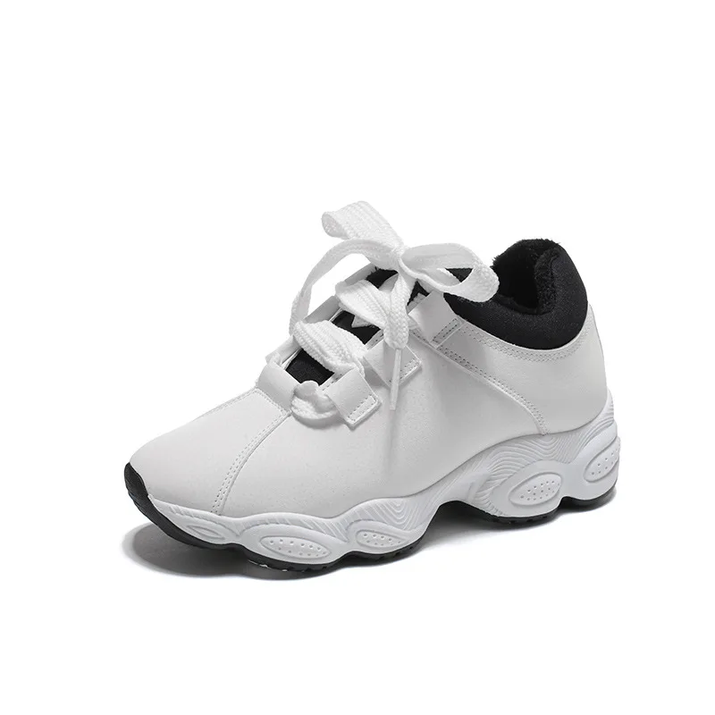 Женские кроссовки на платформе Белые Повседневные теннисные туфли