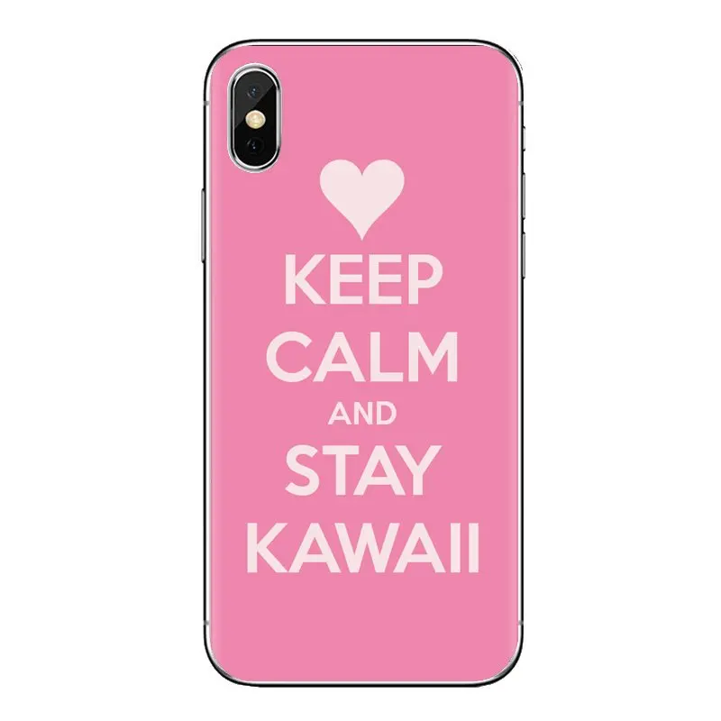 Keep Calm и Be Kawaii розовый силиконовый чехол для Xiaomi Mi3 samsung A10 A30 A40 A50 A60 A70 Galaxy S2 Note 2