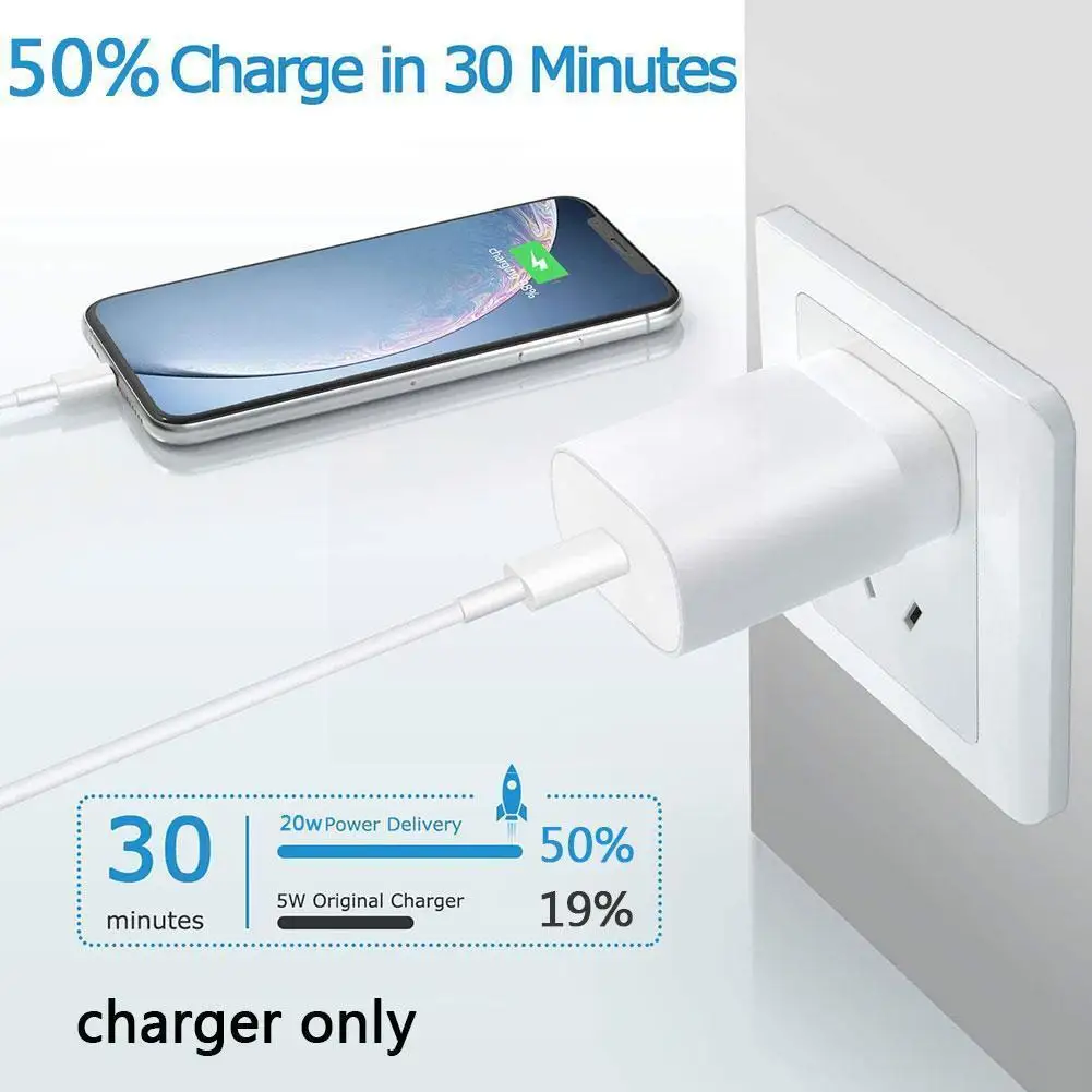 

20w Pd Charger For 12 Mobile Phone Charger Type-c Flash 20w Fast Charger For 12 12mini 12pro 12 Pro Max Charger V4s6