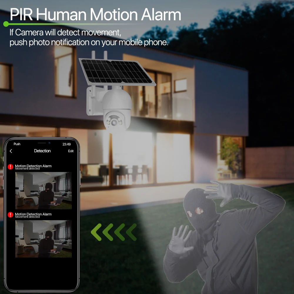 IP-камера наружная беспроводная со встроенным аккумулятором 4G Sim-картой 1080P |