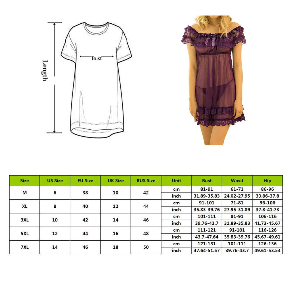 

Sexy Women (Including Panties) Lace Sexy Lingerie Nightdress Lace Temptation Sexy See-through Underwear Multi-color Multi-size