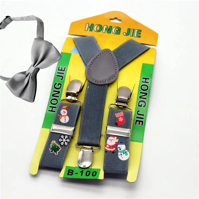 4 цвета Классическая Детская рубашка на подтяжках с 3 зажимами в виде