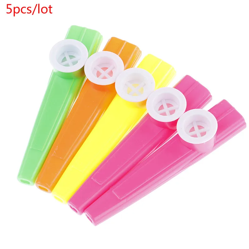 

5Pcs/lot Plastic Harmonica Mouth Flute Kids Children Party Gift Kid Musical Instrument 11cm Random Color