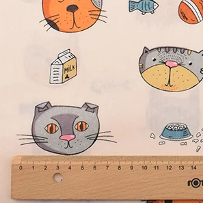 A 1 piece Chainho, серия Happy Animal мультфильм, печать твиловая, хлопковая ткань, Лоскутная Одежда для DIY шитья для малышей и детей - Цвет: A 1 piece