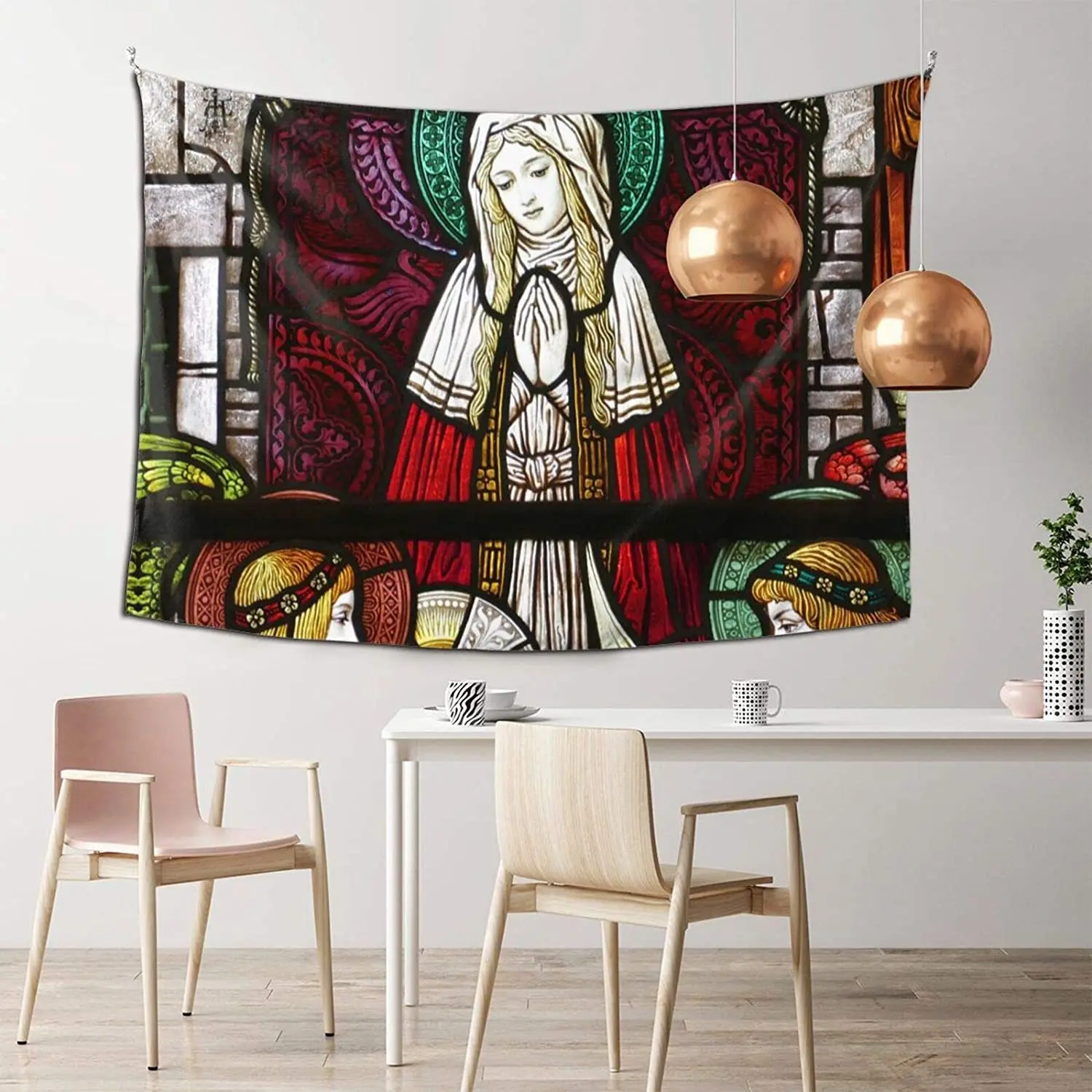 Настенные декоративные бумаги религиозное витражное стекло Иисус гобелены