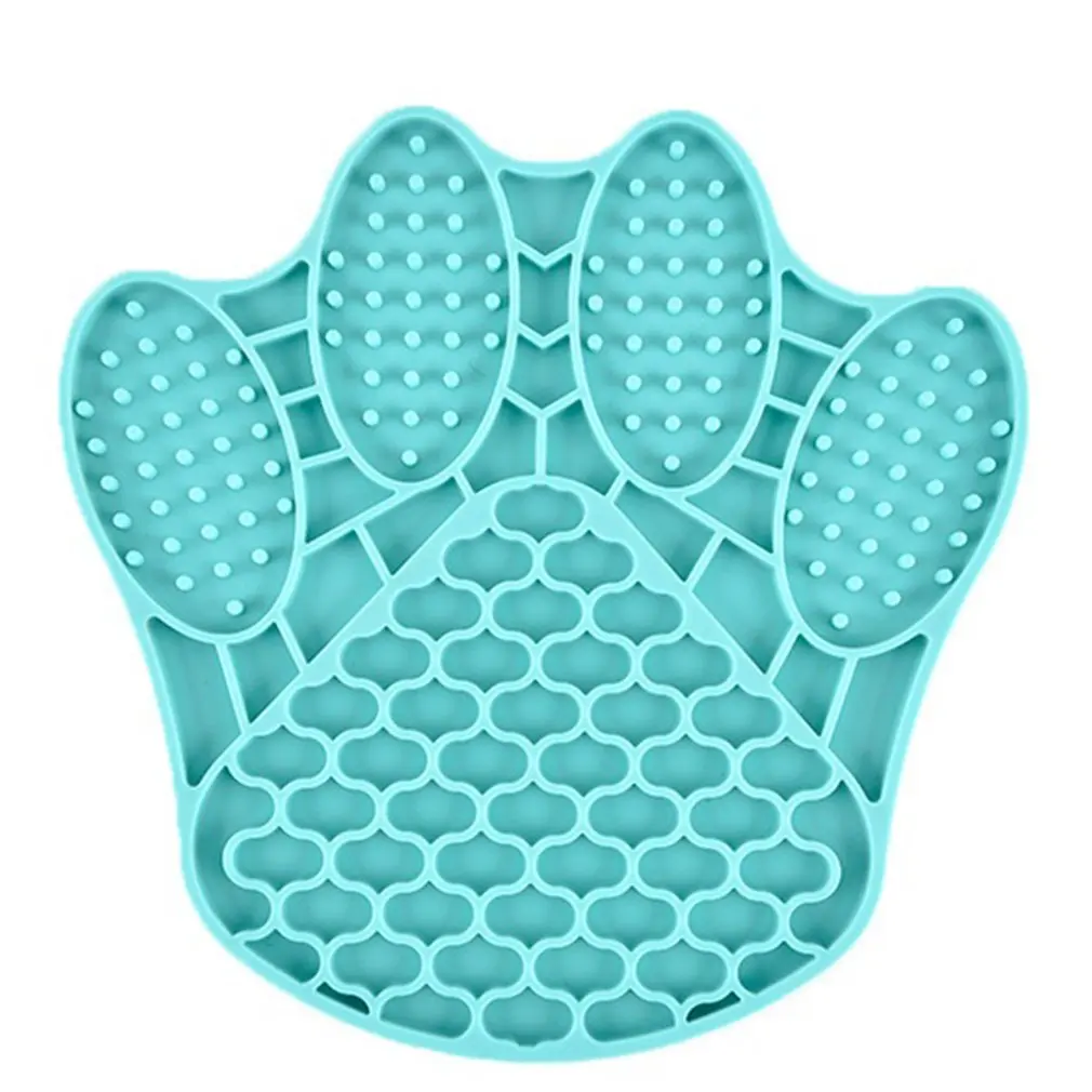 

Pet Dog Feeding Slow Food Bowl Claw-shaped Dispensing Mat Feed Plate Silicone Dog Lick Pad Safe No-Toxic Training Plate