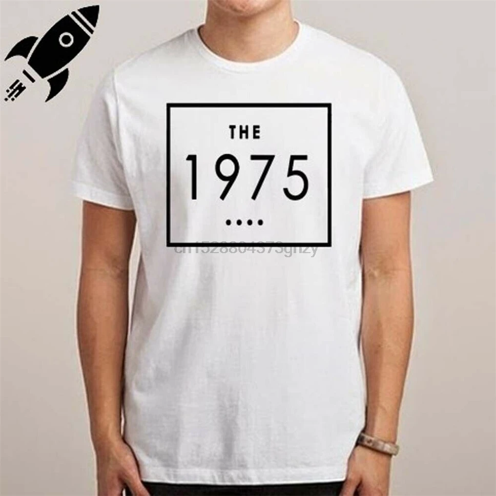 1975 рок группа логотип мужская Белая Футболка размер S M L XL 2XL 3XL наряд