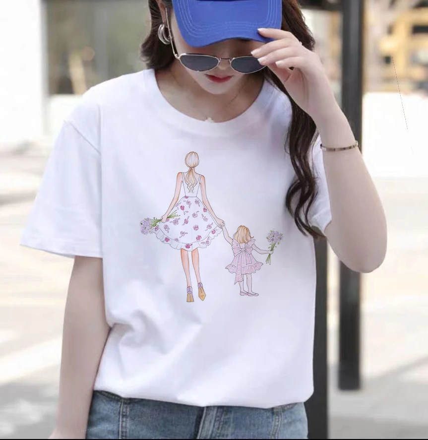 

New Fashion Women Tshirt 2021 Tees Summer Spring T Shirt Super Mom Harajuku Aesthetic Tshirt Casual Streetwear Tops For Women