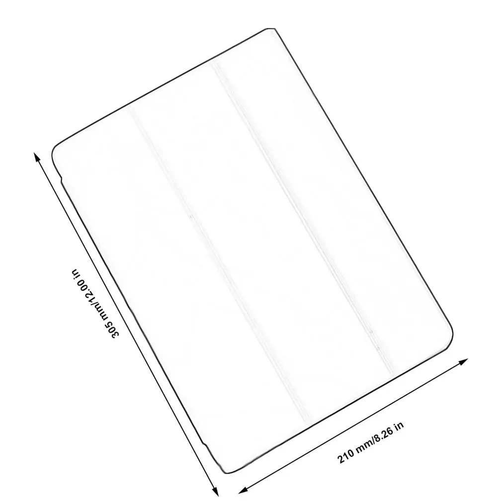 

12.9 Inch Protective Cover Tablet Computer Lightweight Stand Case Flip Sleeping Holster Trifold Case for Ipad Pro