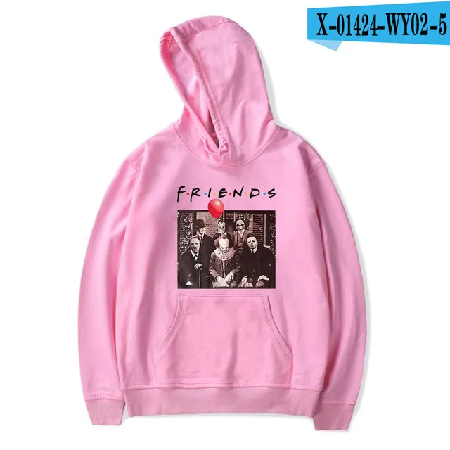 pink Друзья ТВ Шоу толстовки мужские/женские панк Харадзюку Толстовка Мужская/Женская Осень Зима размера плюс куртки топы повседневная одежда - Цвет: pink