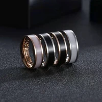 fashion personalized gift ring dripping oil plating black and white simple men and women ring 2021 trend new product party gift