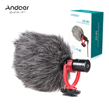 Andoer AD-M2 микрофон металлический видео микрофон 3,5 мм разъем для huawei смартфон для Canon Nikon sony DSLR камера Бытовая видеокамера