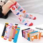 Детские носки гольфы с рисунком динозавра для малышей хлопковые носки для малышей Детские носки для девочек от 2 до 10 лет