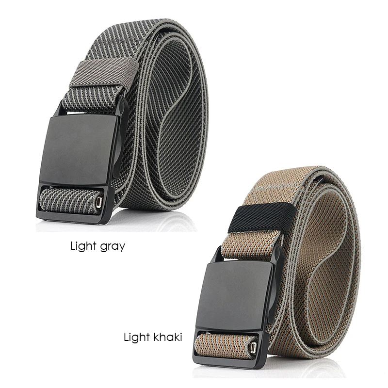 Ремень HSSEE мужской тактический матовый черный металлический эластичный пояс с
