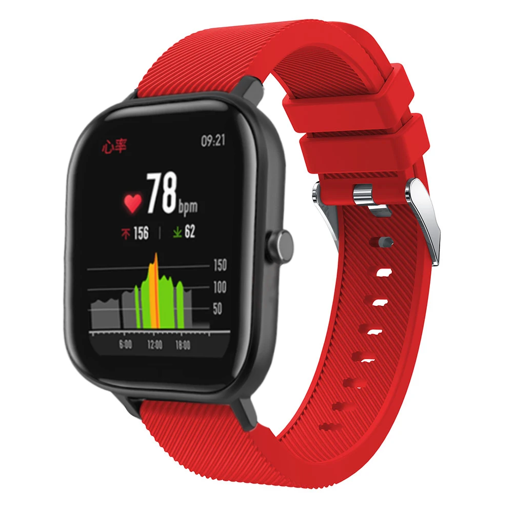 Силиконовый ремешок для часов для Xiaomi Huami Amazfit GTS ремешок для часов Amazfit GTR 42 мм/Bip Lite 20 ММ Спортивный сменный Браслет