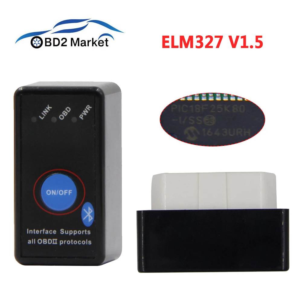 Автомобильный диагностический сканер OBD2 elm327 v1.5 bluetooth obd2 инструмент с PIC18F25K80