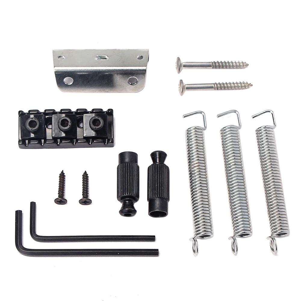 

6-string Saddle Tremolo Guitar Bridge Locking System for ST Electric Guitar with Tremolo Arm Mounting Screws Guitar Accessories