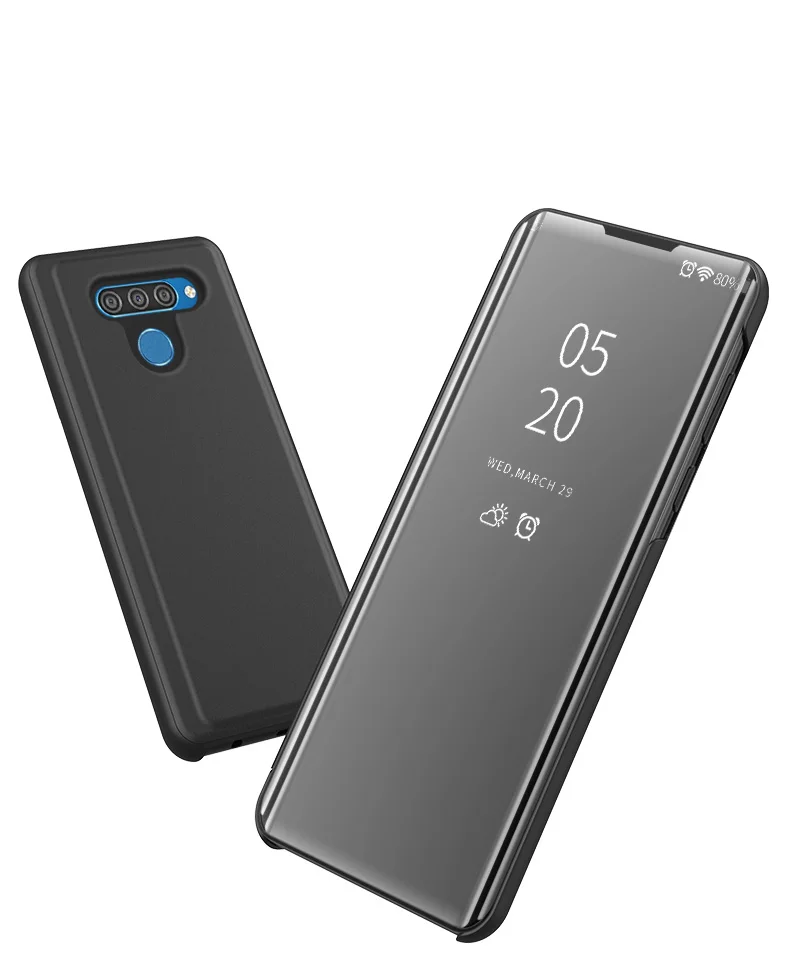 K50 флип-зеркальный корпус для LG K50 чехол умный магнетизм прозрачный чехол-подставка с окошками задняя крышка для телефона чехол для LG K 50 50k чехол Coque