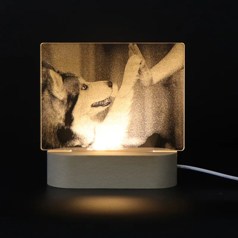 

Creative Nightlight Husky Bedside Decorative Lamp 3D Visual LED Desktop Desk Lamp To Send His Girlfriend A Birthday Present