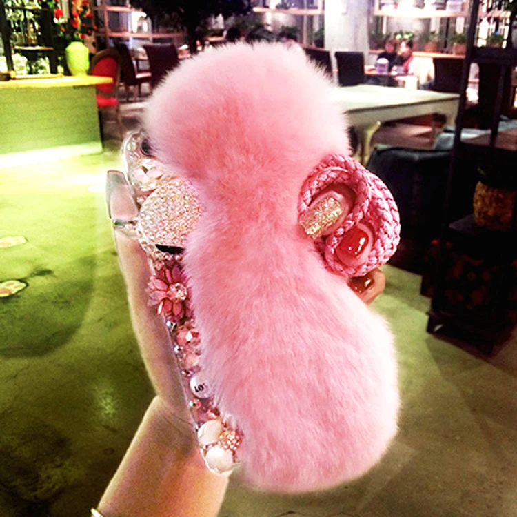 

Fox Rabbit Fur Phone Case For Wiko Y50 Y60 Y70 Y80 View 2 Go Jerry 3 Sunny 3 Lenny 3 5 Harry Back Cover Y80 Lanyard Case Coque