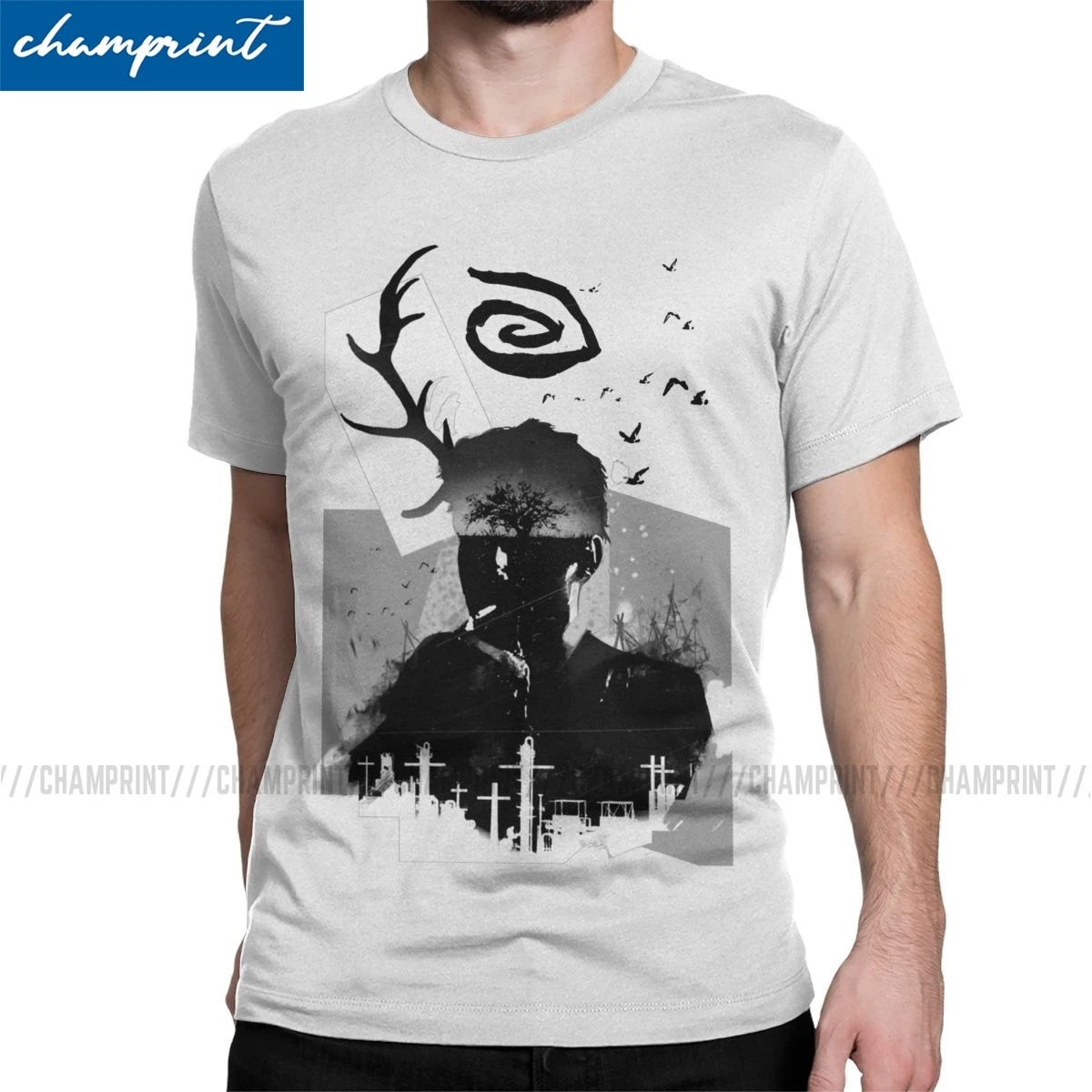 Мужская футболка с коротким рукавом рисунком ржавчины|Мужские футболки| |