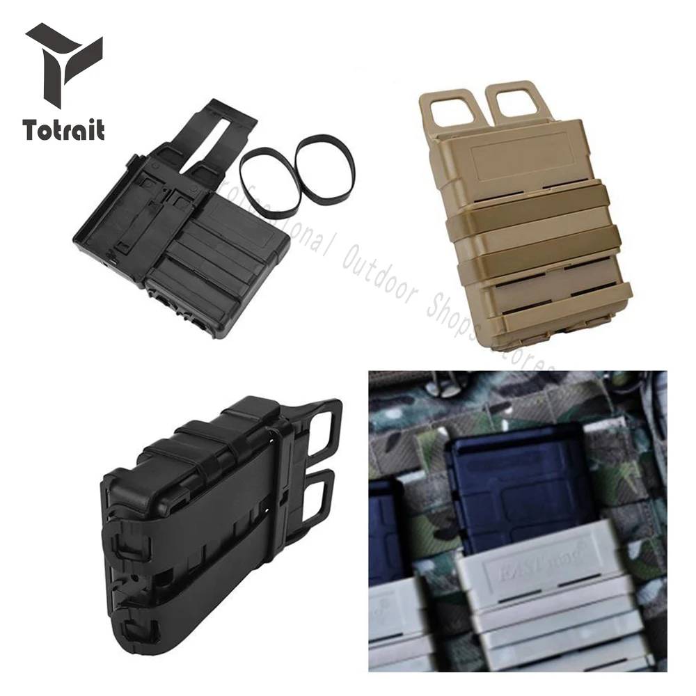 

TOtrait Tactical AR M4 5.56 FastMag Molle Pouch Military Wargame Airsoft Fast Mag Holder Hunting Pistol Magazine Dump Pouch